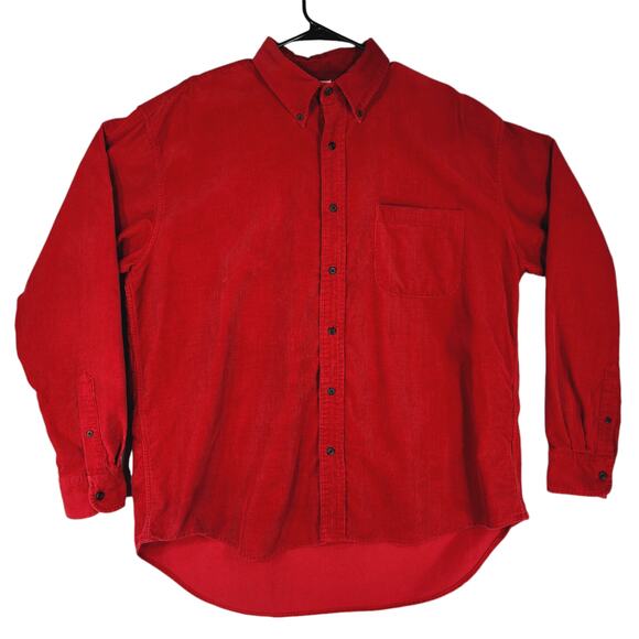 J.Crew Other - Vtg J Crew Corduroy Shirt XXL* Mens Red Shacket Chest 52" 1990s 90s Flannel Y2K